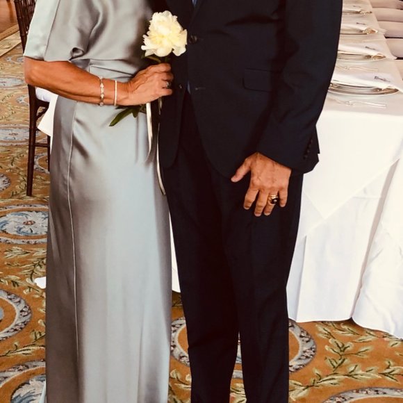 Draped Satin One Shoulder Dress - Picture 4 of 5